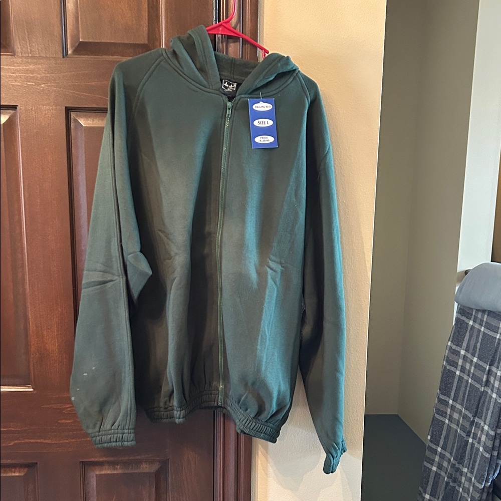 ALL ACCESS Forest Green Full-Zip Hoodie